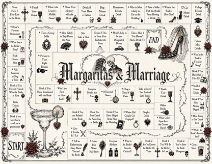 Margaritas & Marriage Board Game - Printable Bachelorette Game - 5 Different Themes