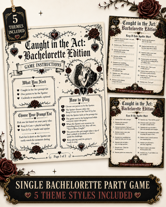 Caught in the Act Printable Game - 5 Different Themes