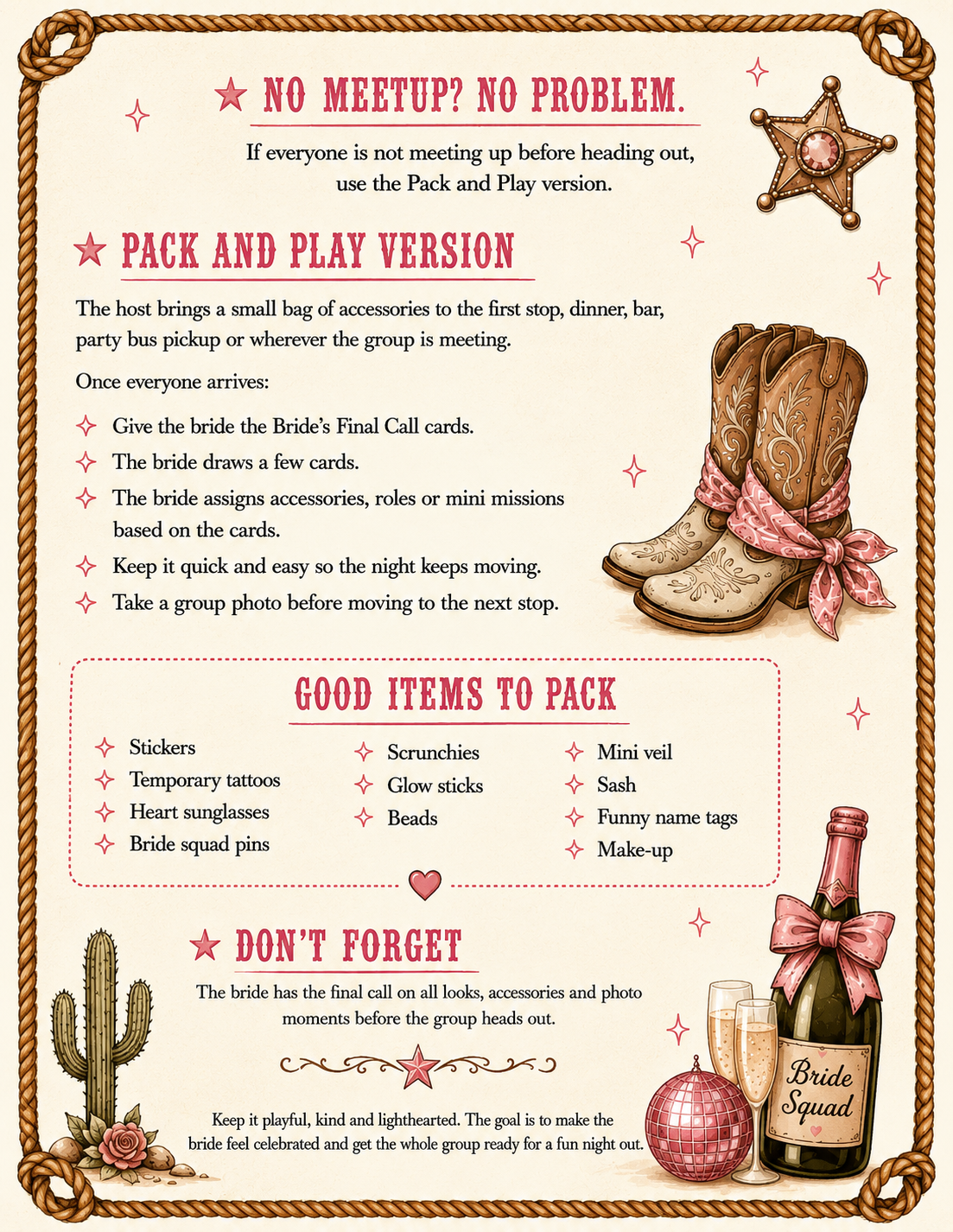 Bride’s Final Call Single Printable Bachelorette Game - 5 Different Themes