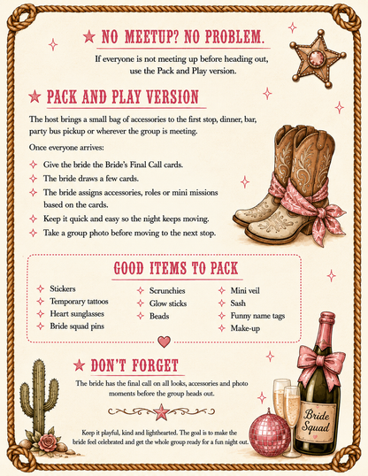 Bride’s Final Call Single Printable Bachelorette Game - 5 Different Themes