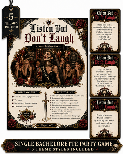 At-Home Bachelorette Party - 5 GAME BUNDLE - 5 Themes Per Game