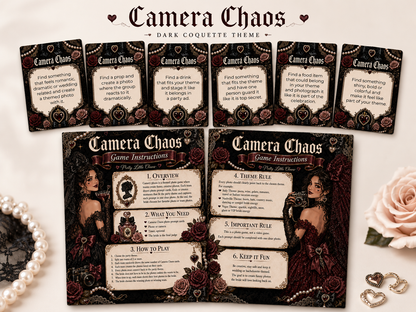 Camera Chaos Single Printable Bachelorette Game - 5 Different Themes